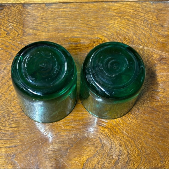 Set of two vintage Libbey Metropolitan whisky glasses in juniper green - Picture 4 of 5